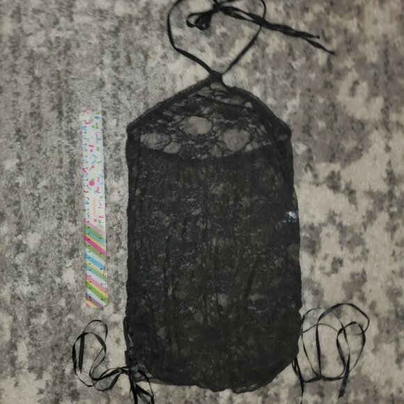 Velvet Kitten Sexy Black Mesh Top || EUC - Picture 4 of 8